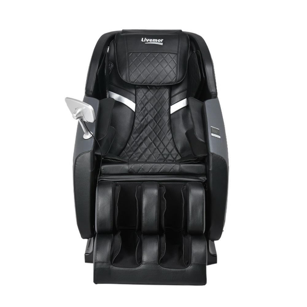 Livemor Vedriti Full Body Massage Chair with Heat & Bluetooth - Charcoal/Black-Vivify Co.