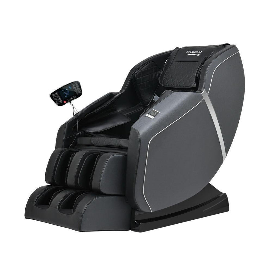 Livemor Vedriti Full Body Massage Chair with Heat & Bluetooth - Charcoal/Black-Vivify Co.