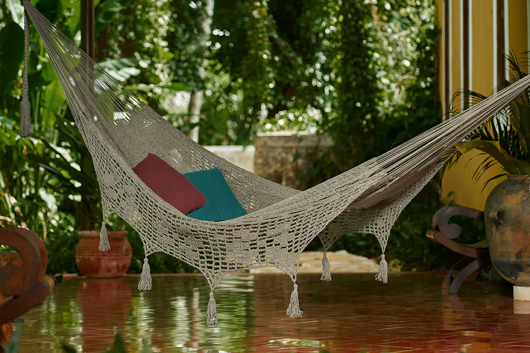 Mayan Legacy Hammock with Hand Crocheted Tassels - King Size - Dream Sands-Vivify Co.