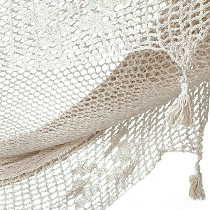 Mayan Legacy Hammock with Hand Crocheted Tassels - King Size - Marble-Vivify Co.