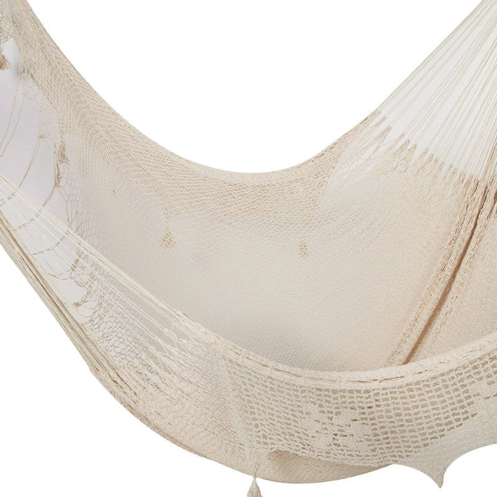 Mayan Legacy Hammock with Hand Crocheted Tassels - Queen Size - Marble-Vivify Co.