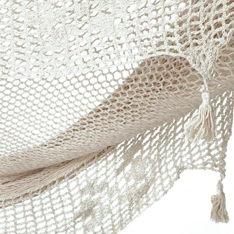 Mayan Legacy Hammock with Hand Crocheted Tassels - Queen Size - Marble-Vivify Co.