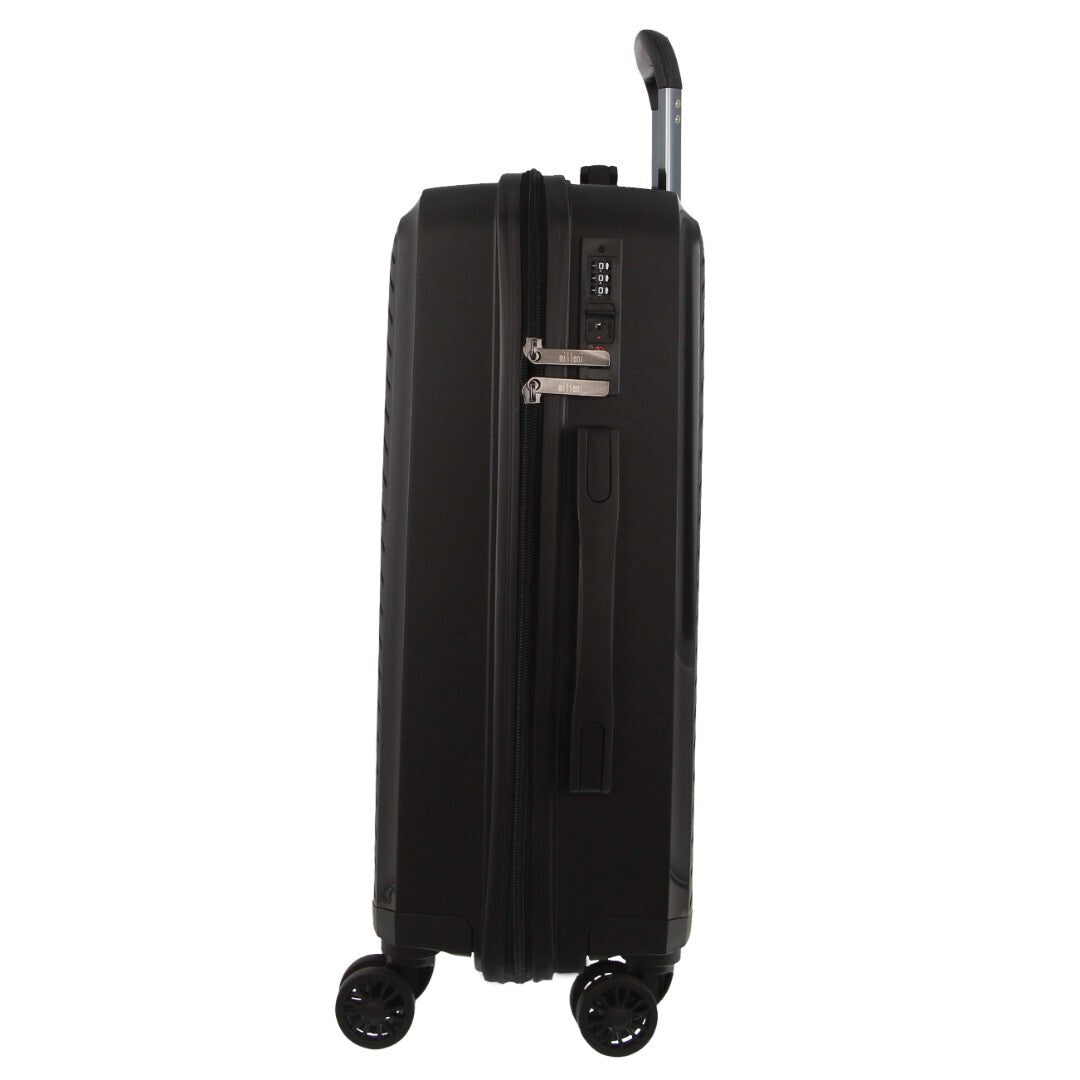 Milleni 3-Piece Hard Case Luggage Set - Black-Vivify Co.