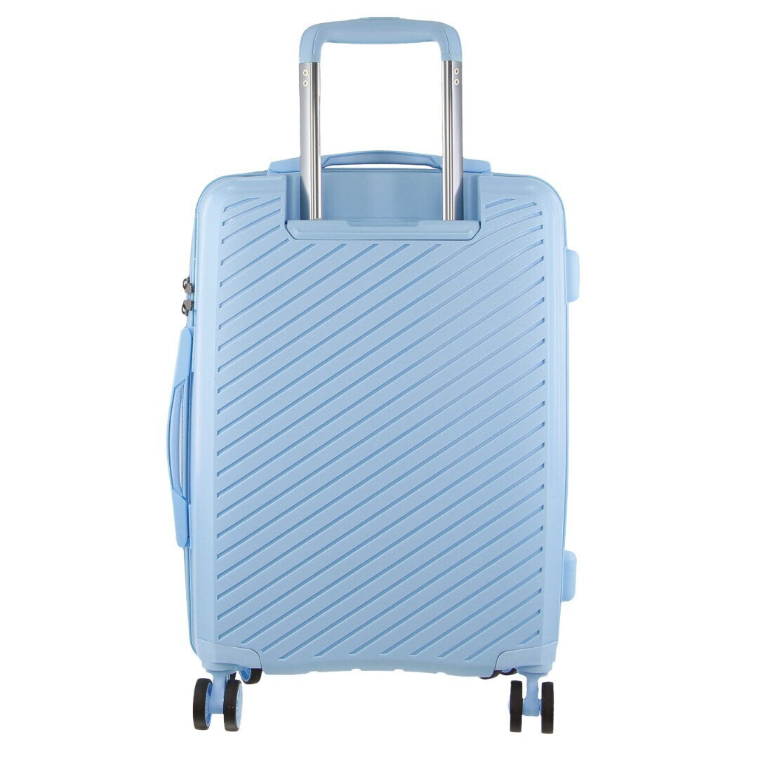 Milleni 3-Piece Hard Case Luggage Set - Blue-Vivify Co.