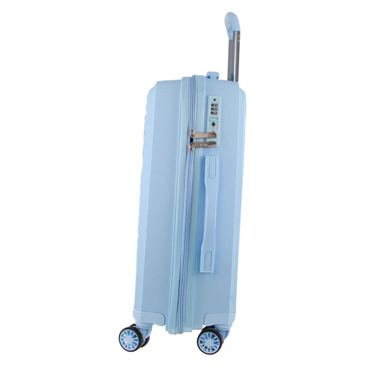 Milleni 3-Piece Hard Case Luggage Set - Blue-Vivify Co.