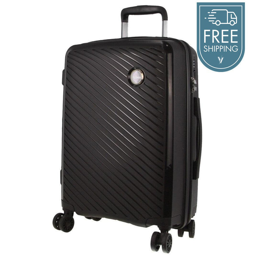 Milleni Hard Case Suitcase Luggage 54cm (39L) - Black-Vivify Co.