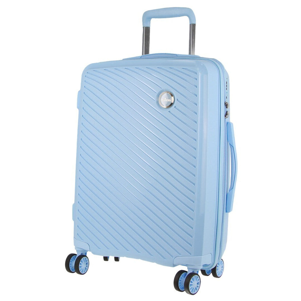 Milleni Hard Case Suitcase Luggage 54cm (39L) - Blue-Vivify Co.