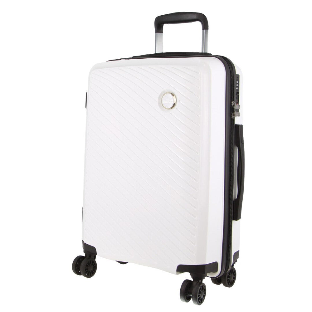 Milleni Hard Case Suitcase Luggage 54cm (39L) - White-Vivify Co.
