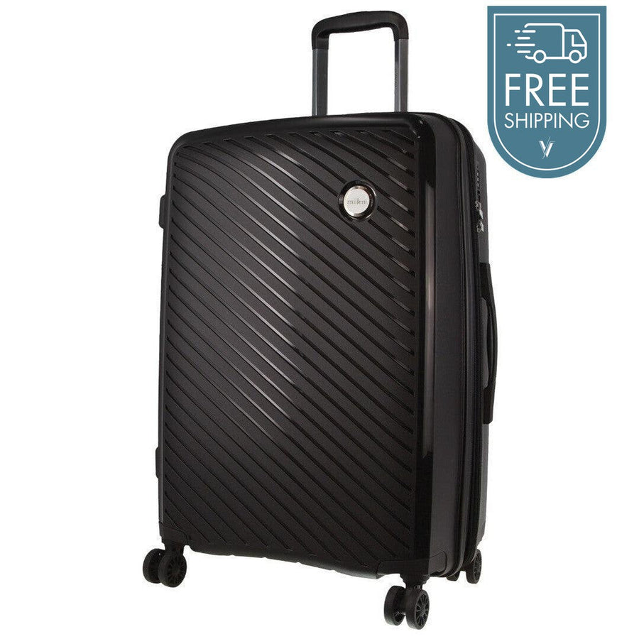 Milleni Hard Case Suitcase Luggage 65cm (82.5L) - Black-Vivify Co.