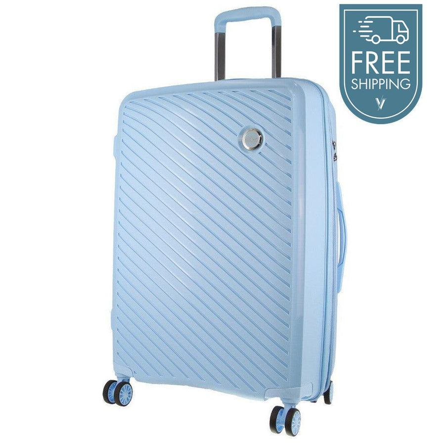 Milleni Hard Case Suitcase Luggage 65cm (82.5L) - Blue-Vivify Co.