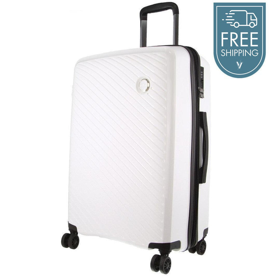 Milleni Hard Case Suitcase Luggage 65cm (82.5L) - White-Vivify Co.