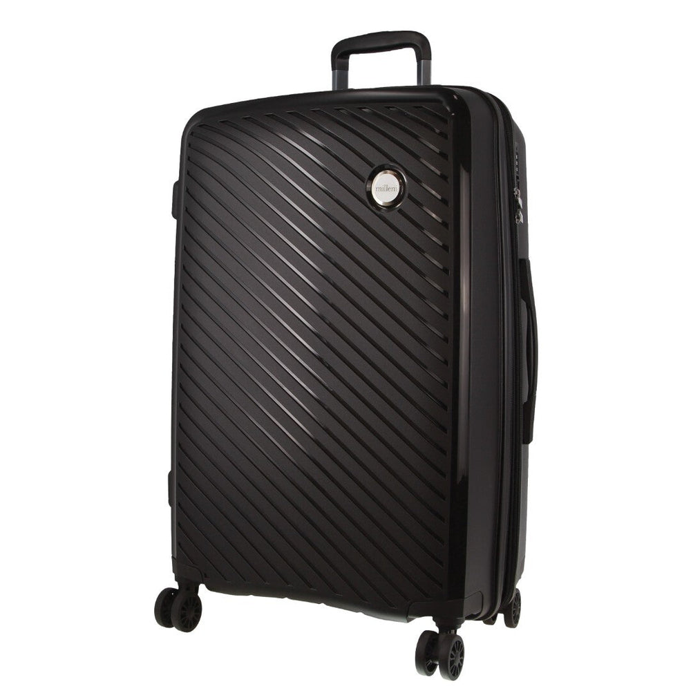 Milleni Hard Case Suitcase Luggage 75cm (124L) - Black-Vivify Co.