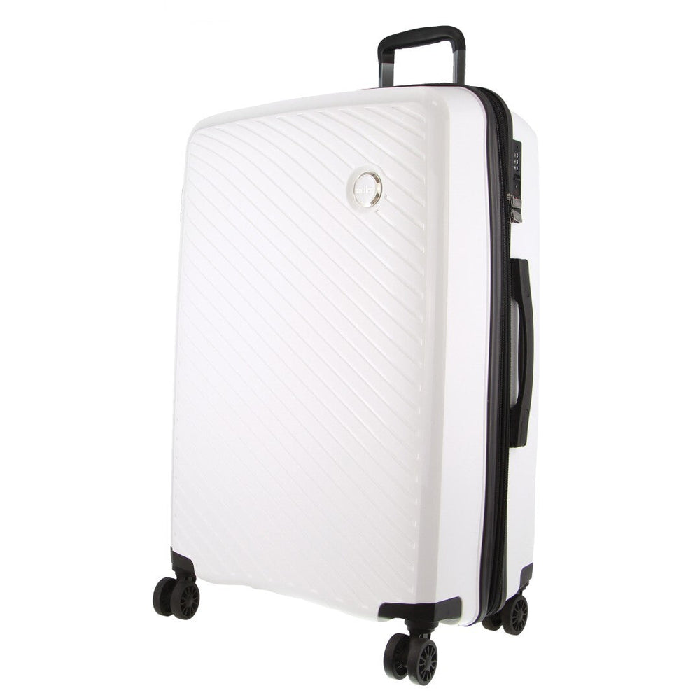 Milleni Hard Case Suitcase Luggage 75cm (124L) - White-Vivify Co.