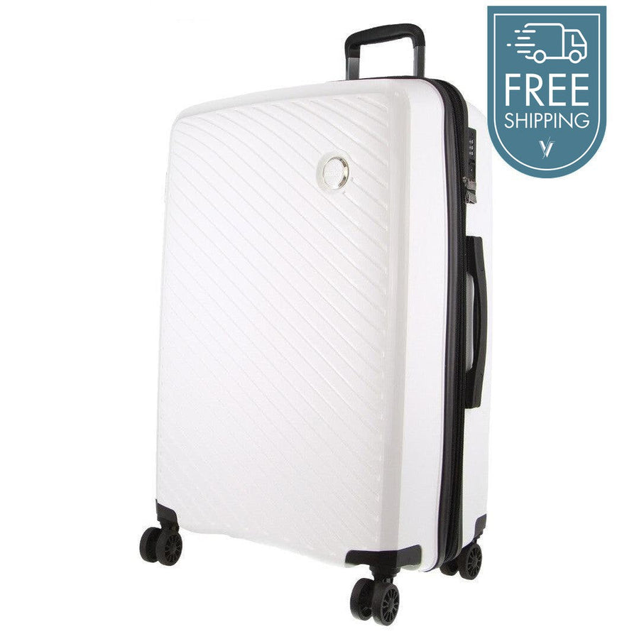 Milleni Hard Case Suitcase Luggage 75cm (124L) - White-Vivify Co.