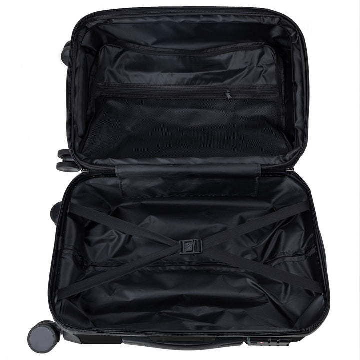 Olympus 3-Piece Artemis Luggage Set Hard Shell Suitcase ABS+PC - Jet Black-Vivify Co.