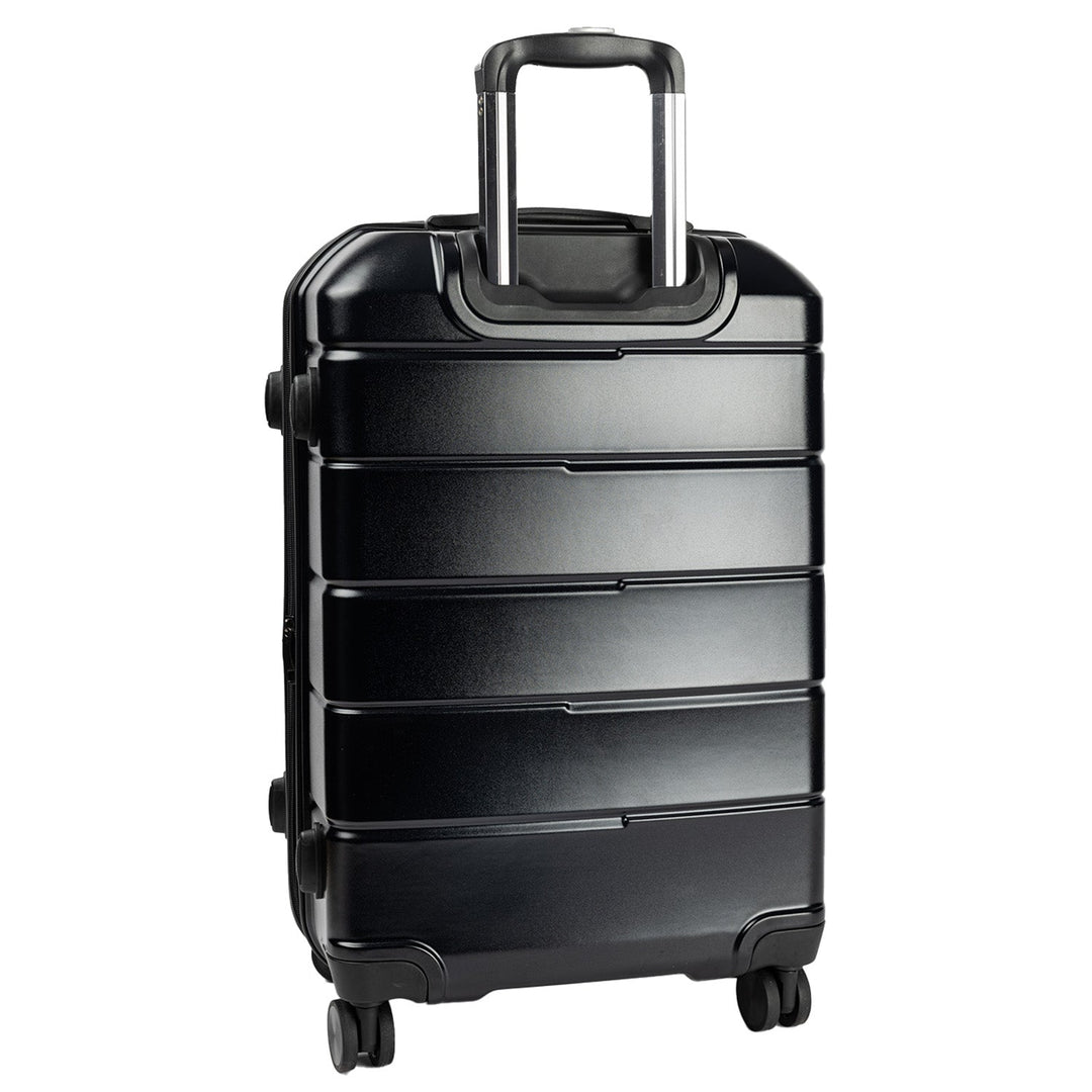 Olympus 3-Piece Artemis Luggage Set Hard Shell Suitcase ABS+PC - Jet Black-Vivify Co.