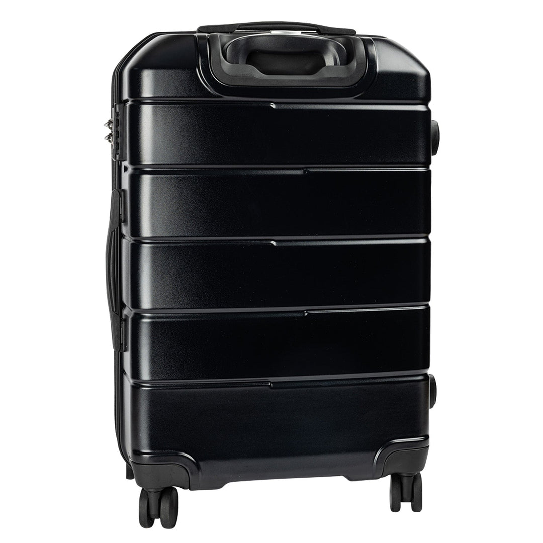 Olympus 3-Piece Artemis Luggage Set Hard Shell Suitcase ABS+PC - Jet Black-Vivify Co.