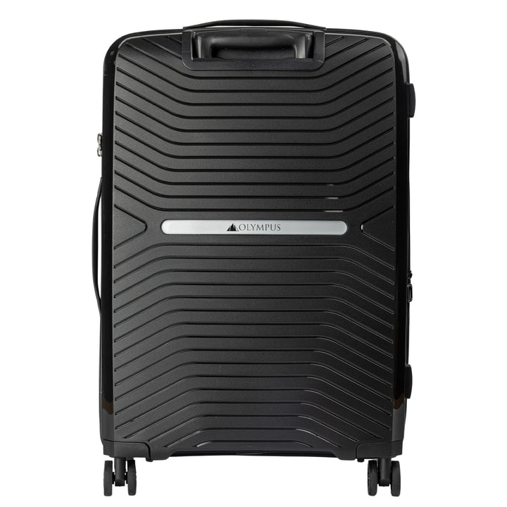 Olympus 3-Piece Astra Luggage Set Hard Shell Suitcase - Obsidian Black-Vivify Co.