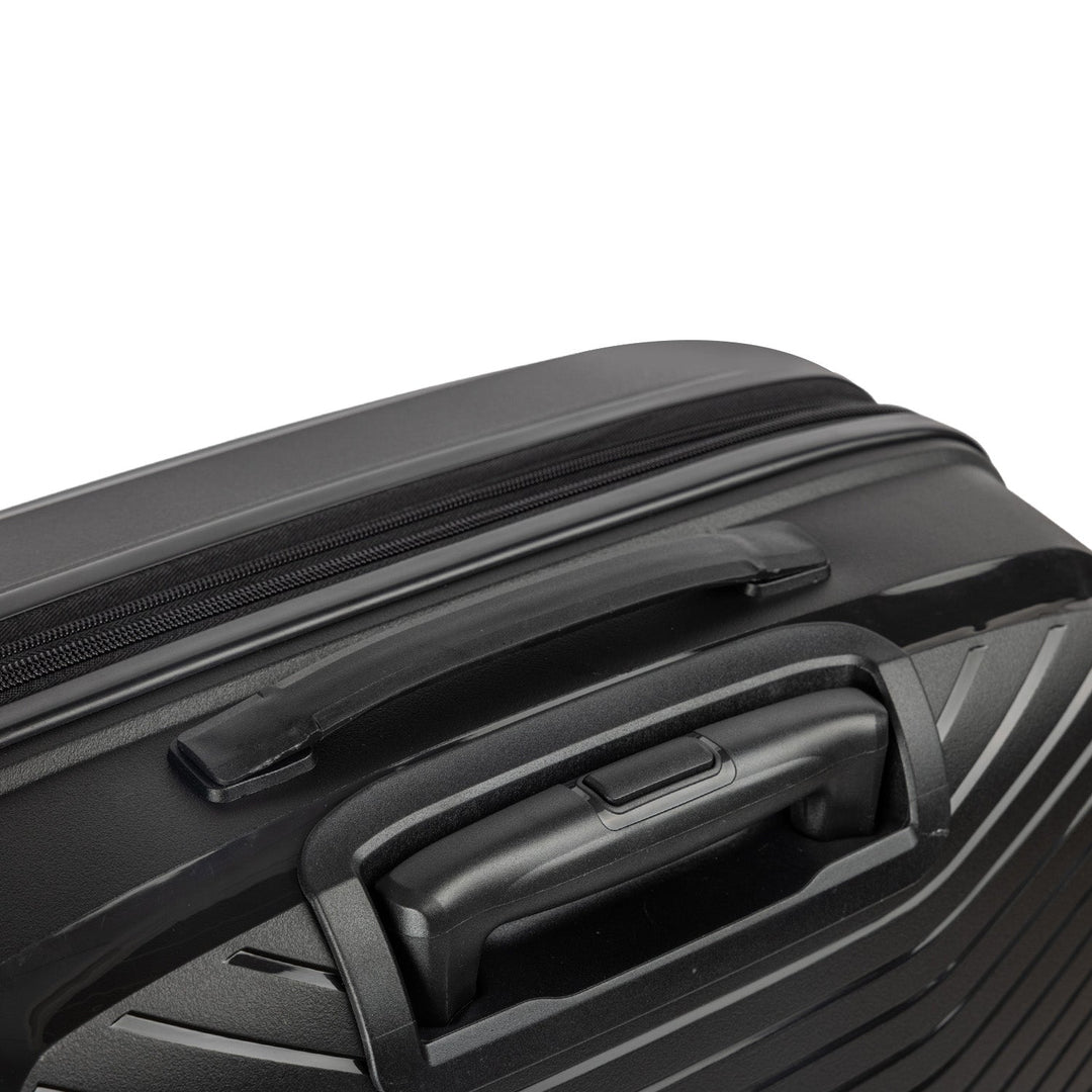 Olympus 3-Piece Astra Luggage Set Hard Shell Suitcase - Obsidian Black-Vivify Co.