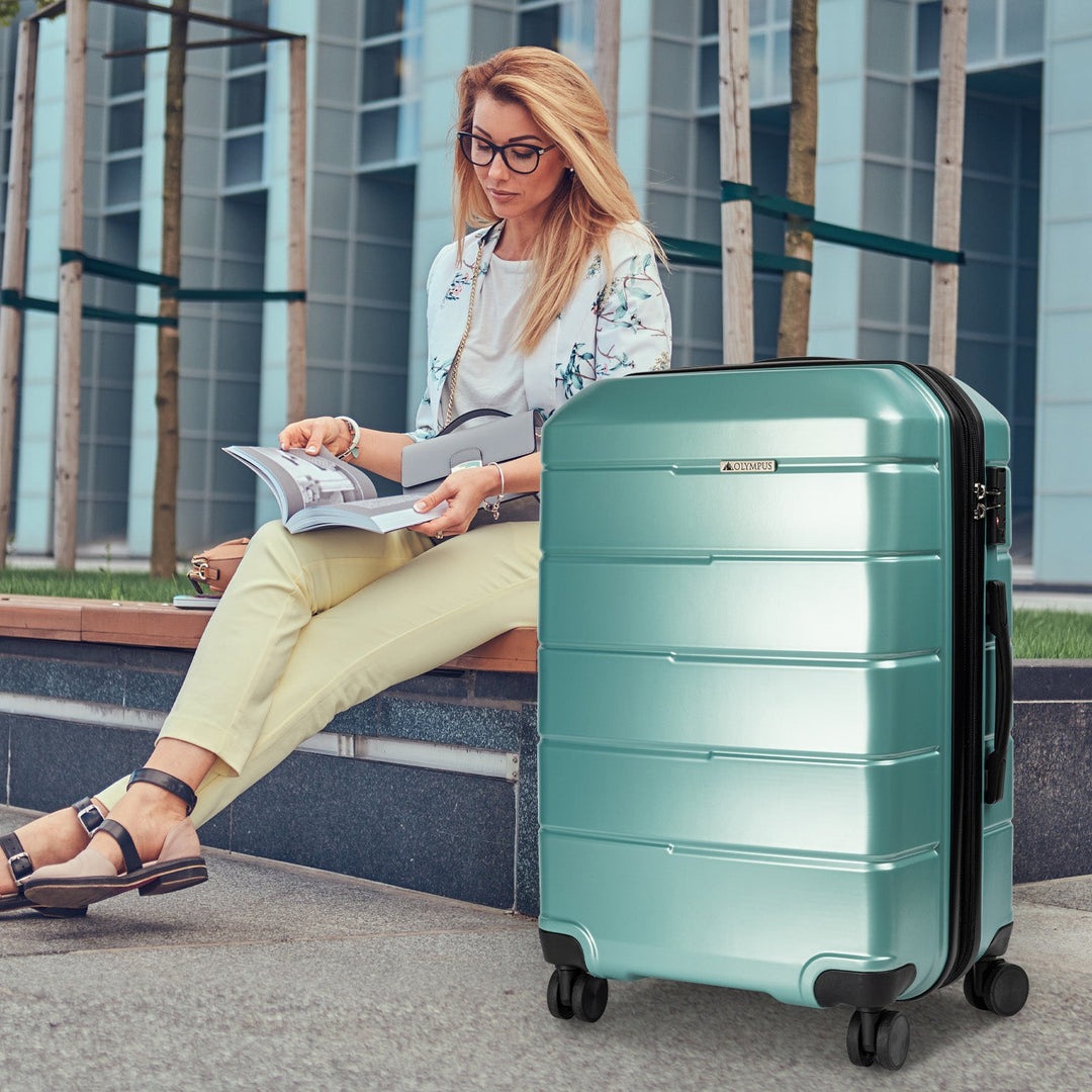 Olympus Artemis 28in Hard Shell Suitcase ABS+PC - Electric Teal-Vivify Co.