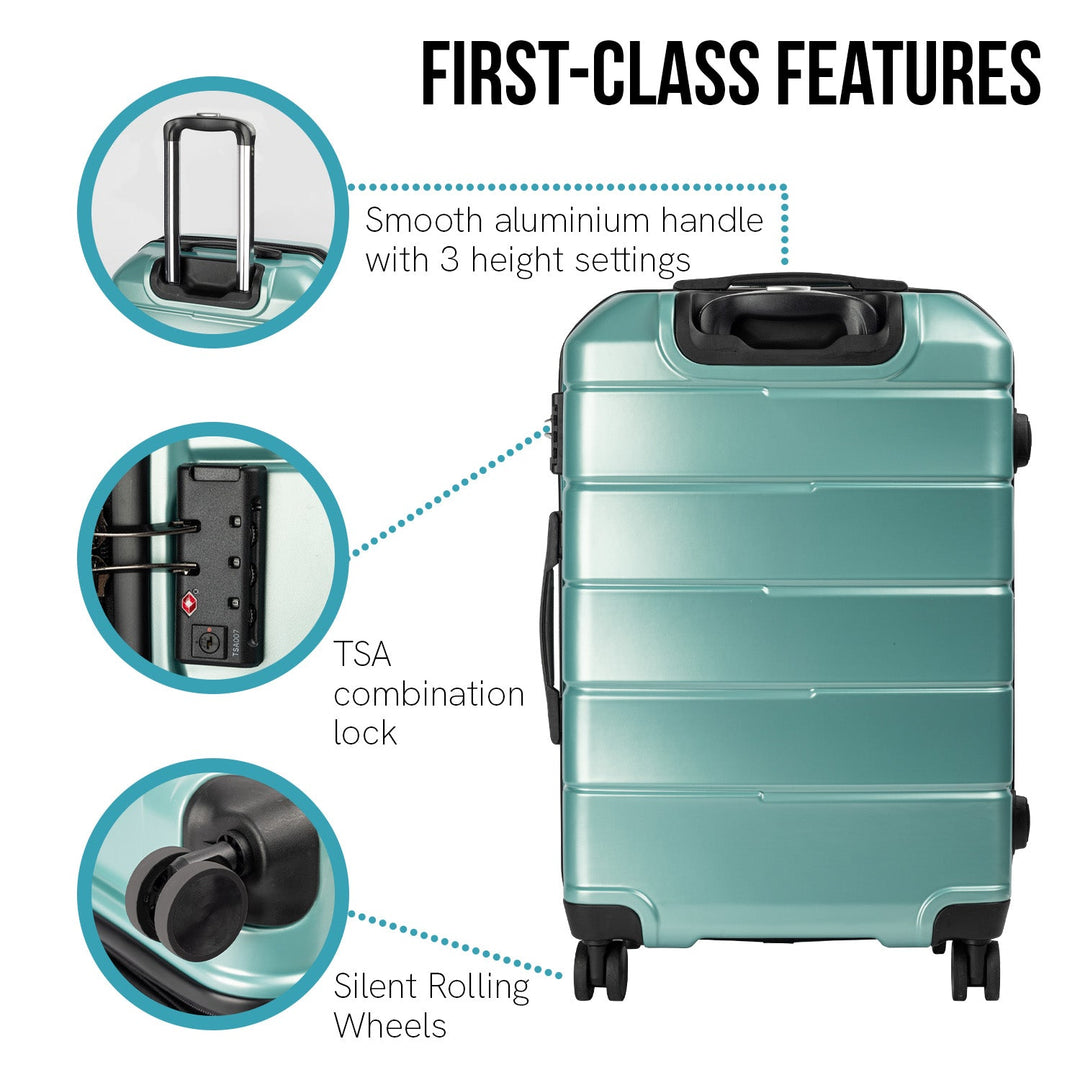 Olympus Artemis 28in Hard Shell Suitcase ABS+PC - Electric Teal-Vivify Co.