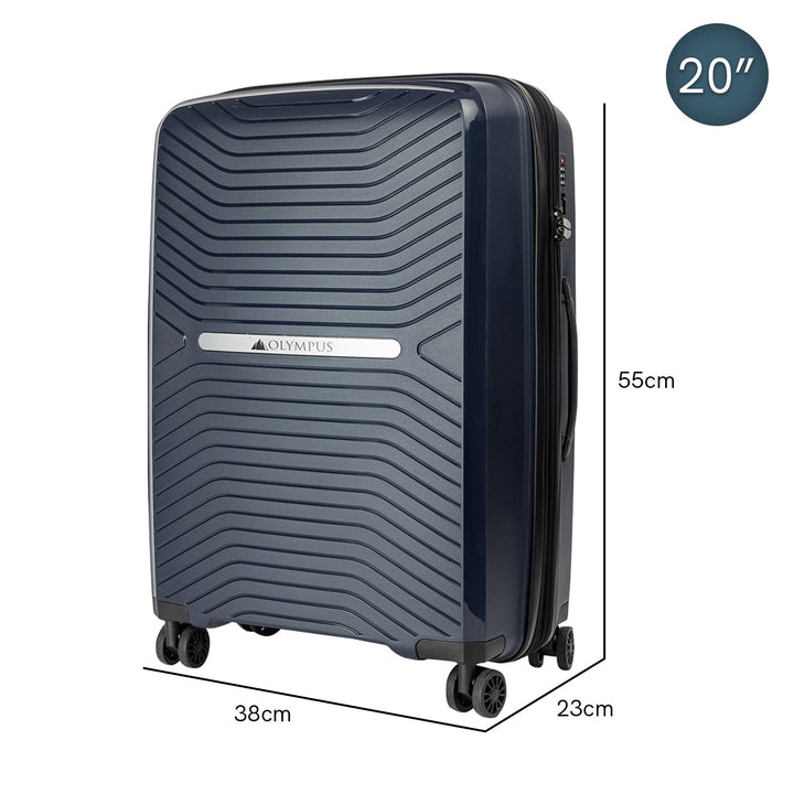 Olympus Astra 20in Lightweight Hard Shell Suitcase - Aegean Blue-Vivify Co.