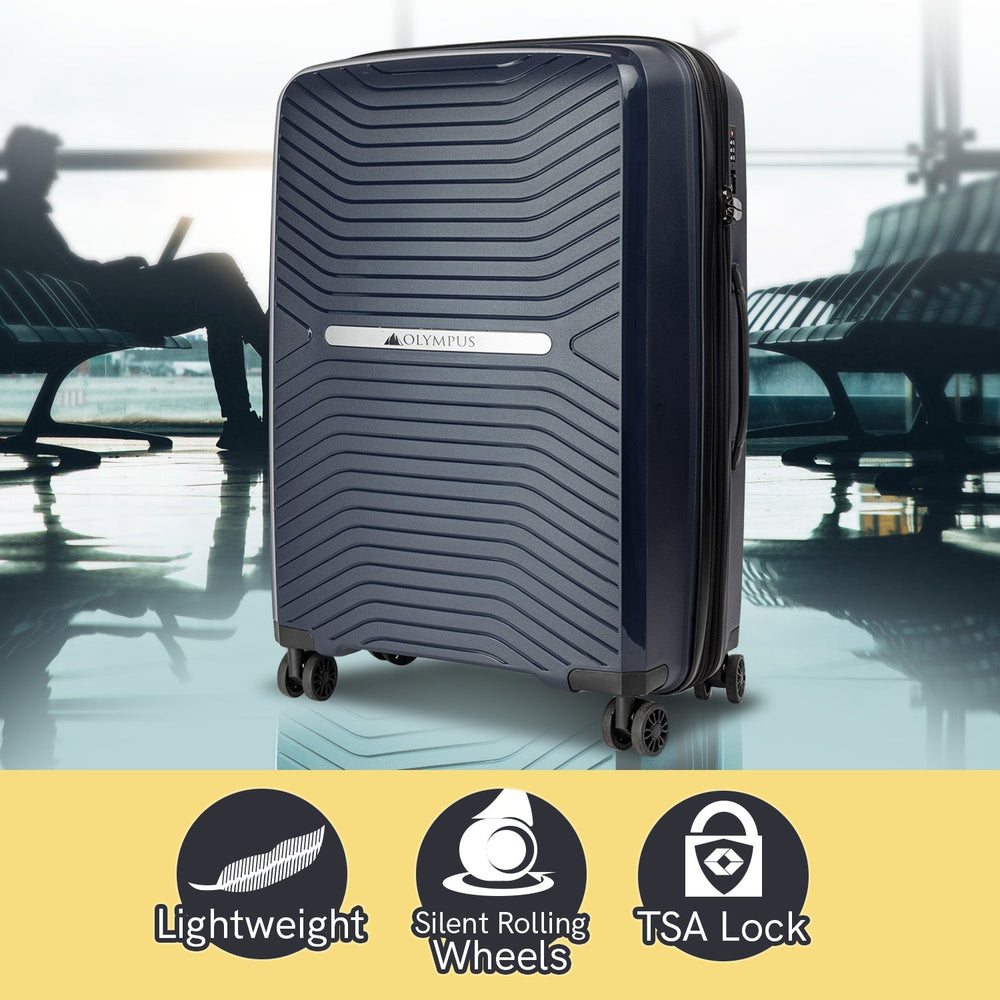Olympus Astra 20in Lightweight Hard Shell Suitcase - Aegean Blue-Vivify Co.