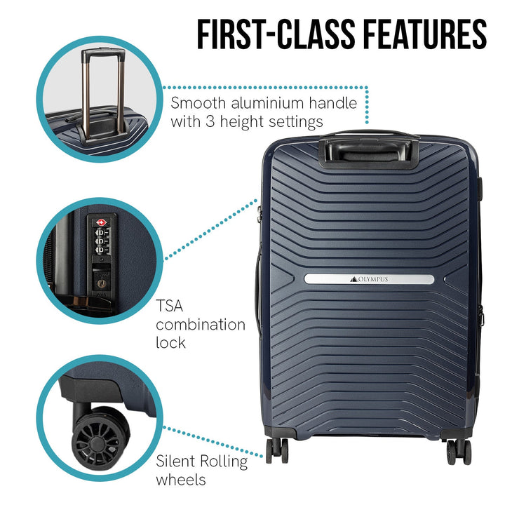 Olympus Astra 20in Lightweight Hard Shell Suitcase - Aegean Blue-Vivify Co.