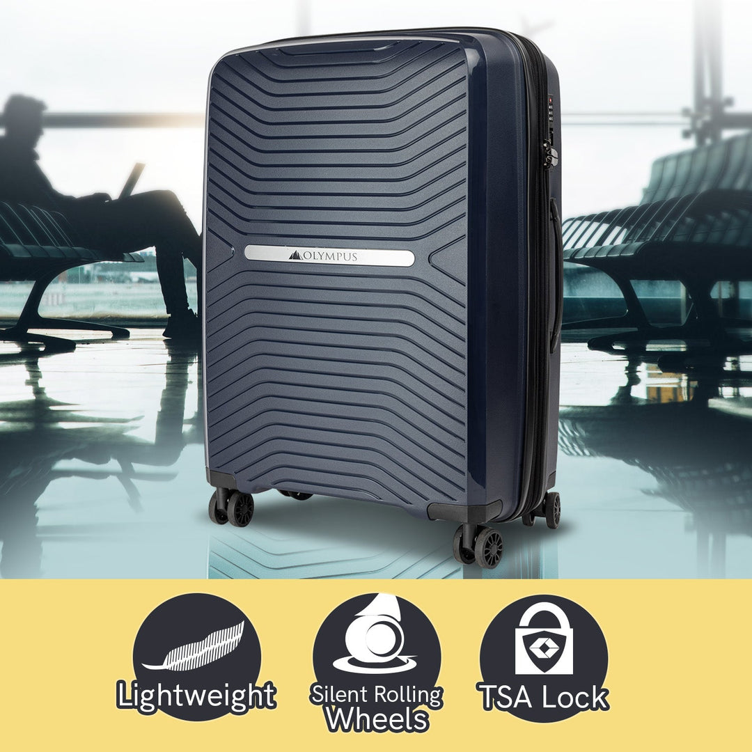 Olympus Astra 24in Lightweight Hard Shell Suitcase - Aegean Blue-Vivify Co.