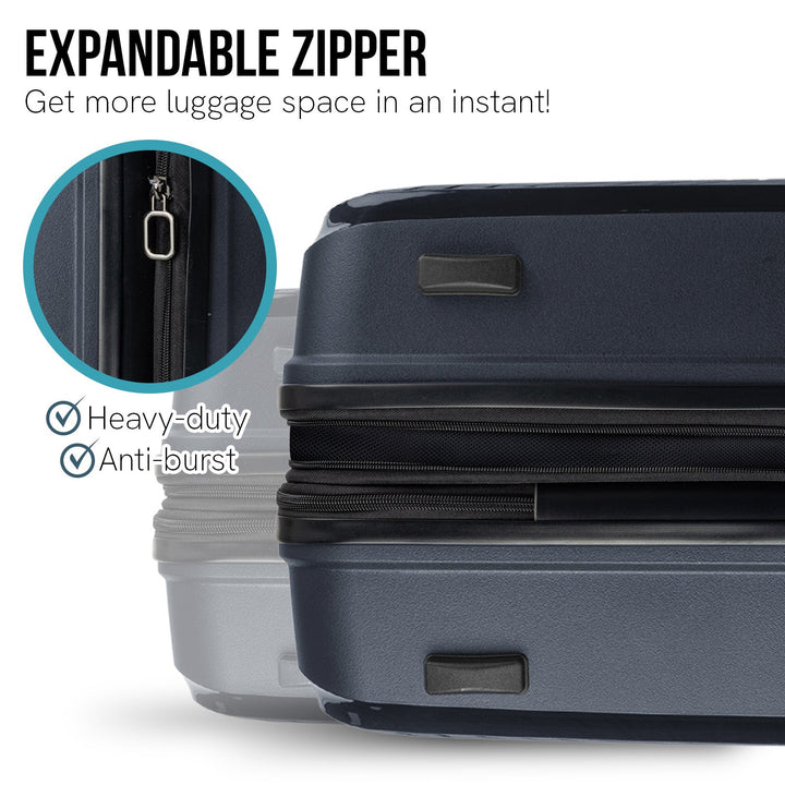 Olympus Astra 24in Lightweight Hard Shell Suitcase - Aegean Blue-Vivify Co.