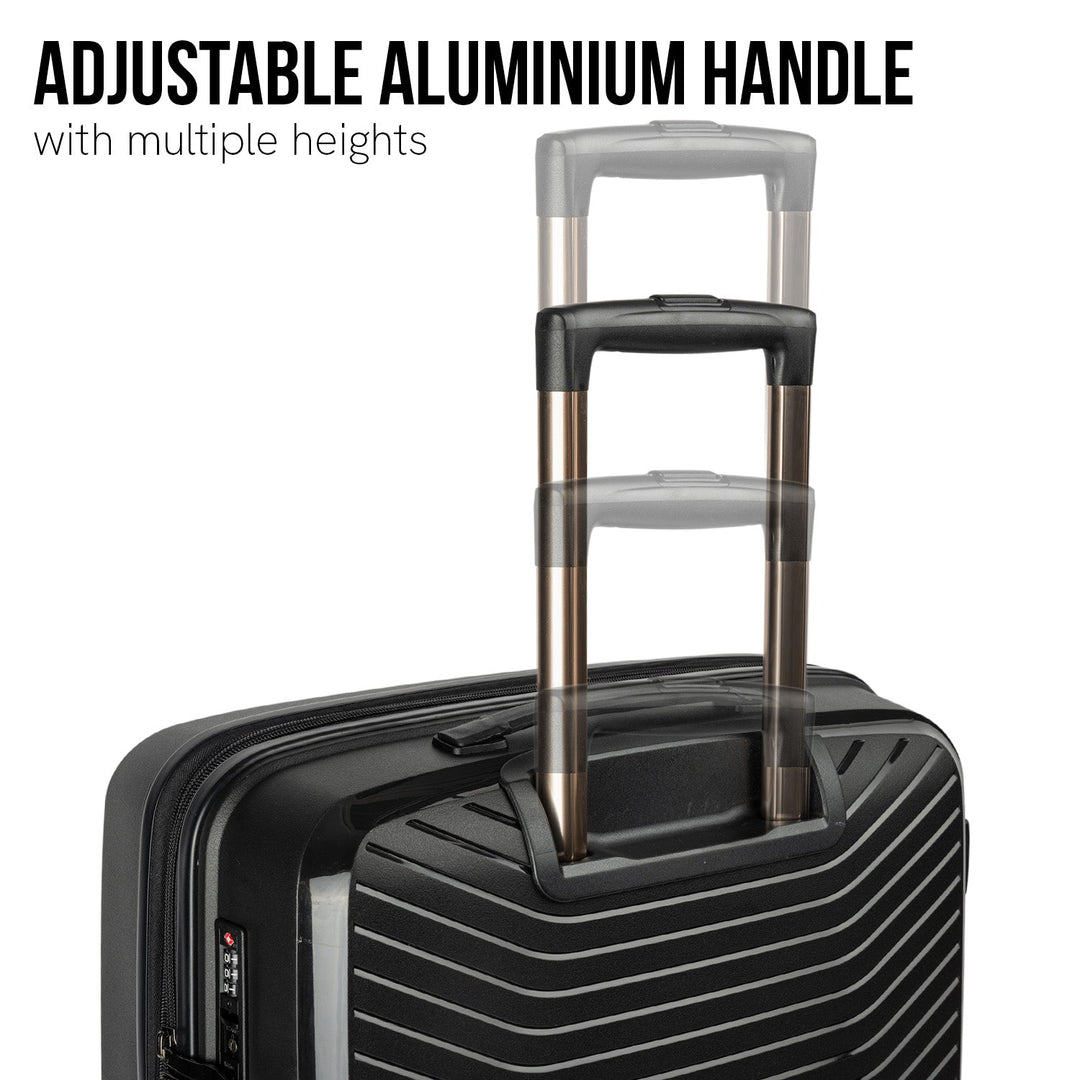 Olympus Astra 29in Lightweight Hard Shell Suitcase - Obsidian Black-Vivify Co.