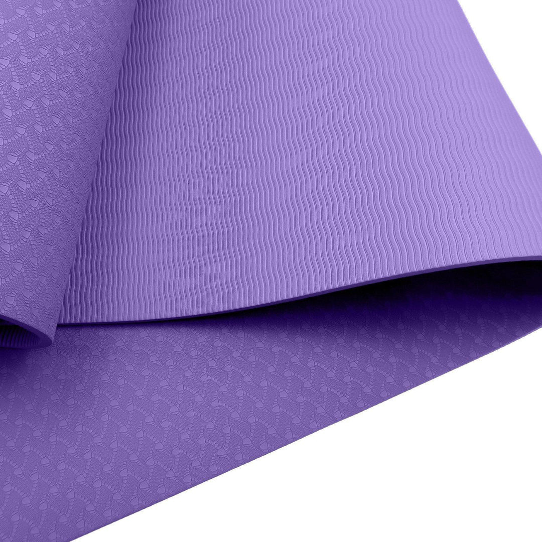 Powertrain Dual Layer 6mm Yoga Mat with Carry Strap - Dark Lavender-Vivify Co.