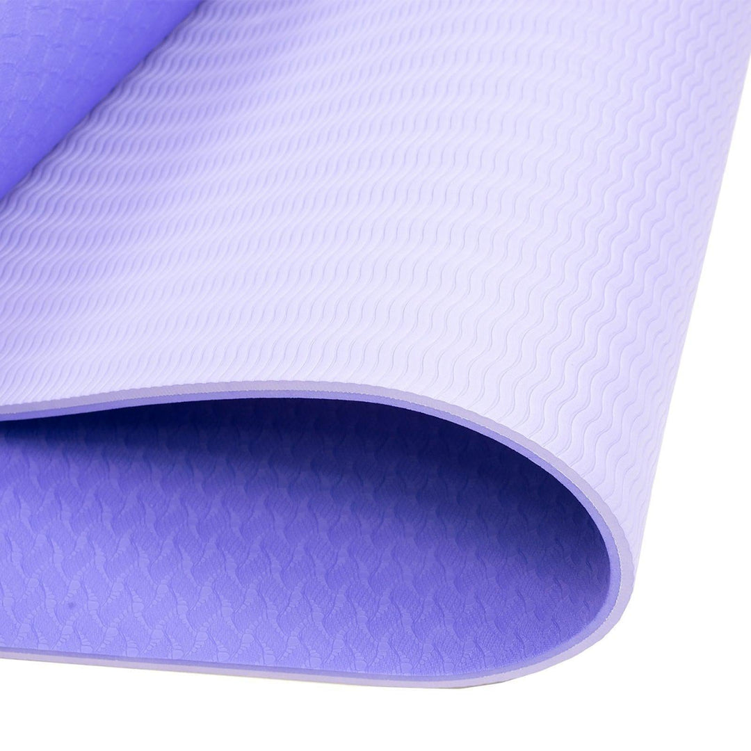 Powertrain Dual Layer 8mm Yoga Mat with Carry Strap - Light Purple-Vivify Co.