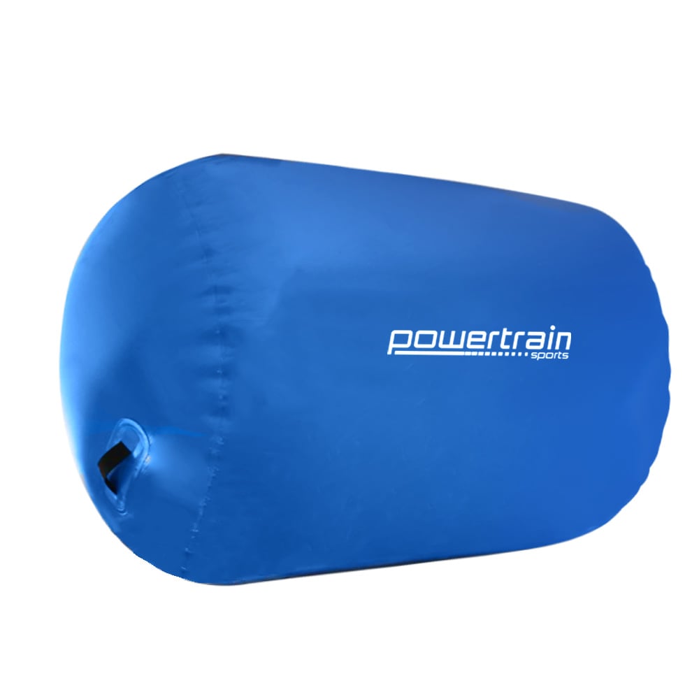 Powertrain Sports Inflatable Gymnastics Air Barrel Gym Exercise Roller 120 x 75cm - Blue-Vivify Co.