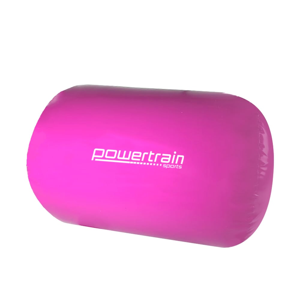 Powertrain Sports Inflatable Gymnastics Air Barrel Gym Exercise Roller 120 x 75cm - Pink-Vivify Co.