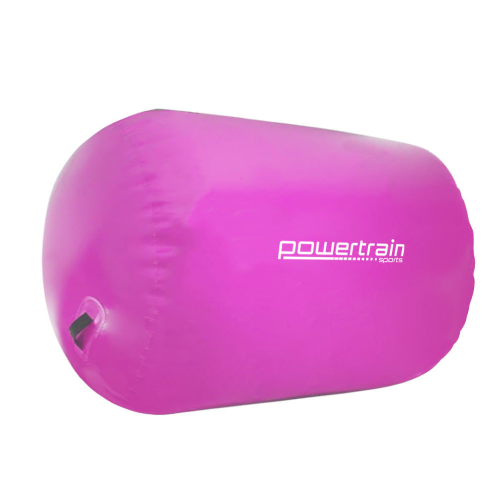Powertrain Sports Inflatable Gymnastics Air Barrel Gym Exercise Roller 120 x 75cm - Pink-Vivify Co.