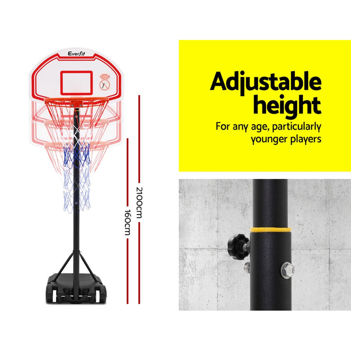 Pro Portable Basketball Stand System Hoop Height Adjustable Net Ring 2.1m-Vivify Co.