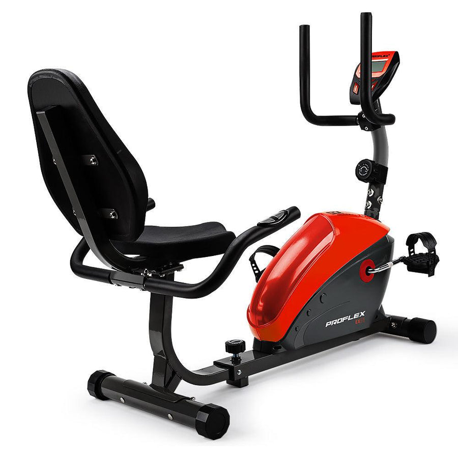 Proflex Magnetic Recumbent Exercise Bike Fitness Cycle Trainer with LCD Display-Vivify Co.