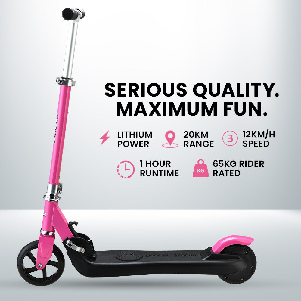 ROVO KIDS Foldable Electric Scooter with 125W Lithium Rechargeable Battery - Pink-Vivify Co.