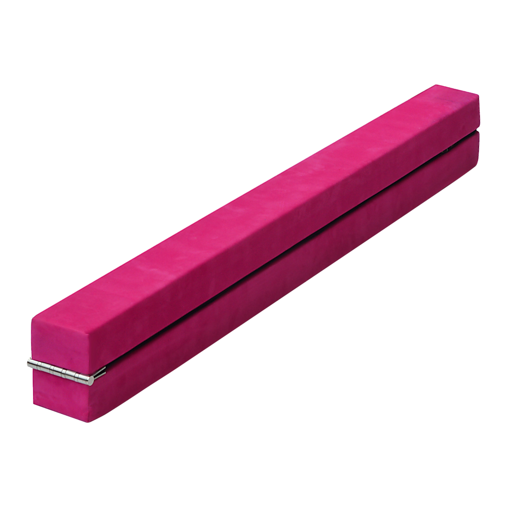 RTM 2.2m Gymnastics Folding Balance Beam Pink Synthetic Suede-Vivify Co.