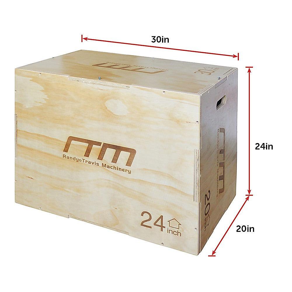 RTM 3-in-1 Plyometric Plywood Jump Box - Light Wood-Vivify Co.