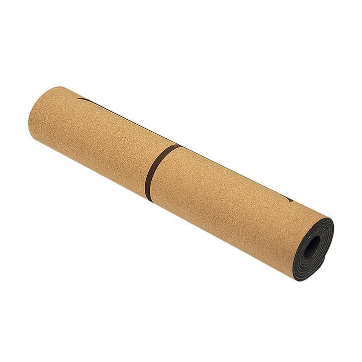 RTM Dual Layer Cork Yoga & Pilates Mat - Tan/Black-Vivify Co.