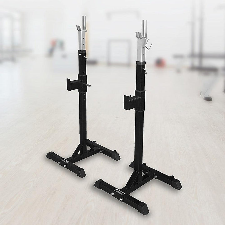 Squat Rack Stand Pair Bench Press Weight Lifting Barbell-Vivify Co.