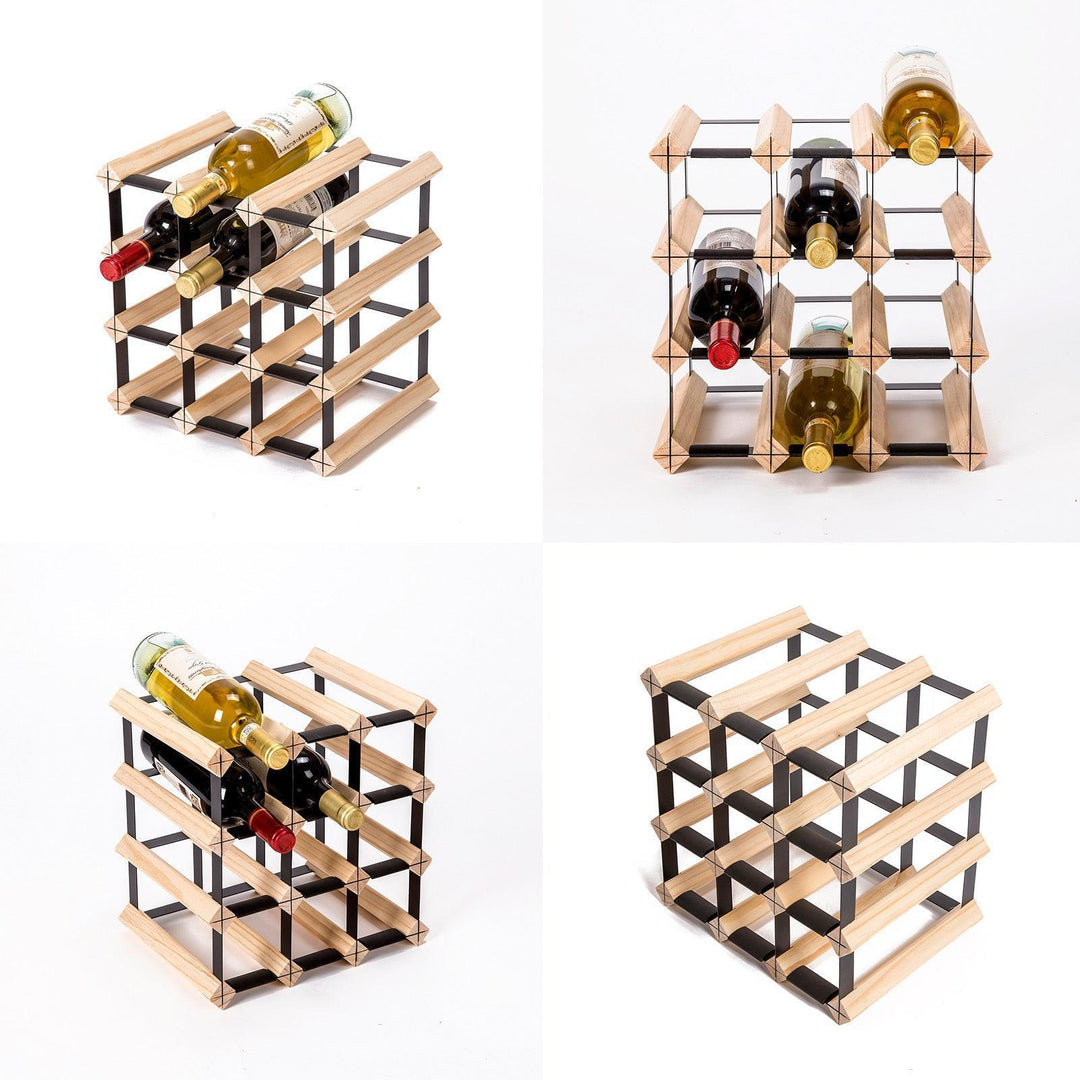 Timber Wine Rack - 12 Bottles-Vivify Co.