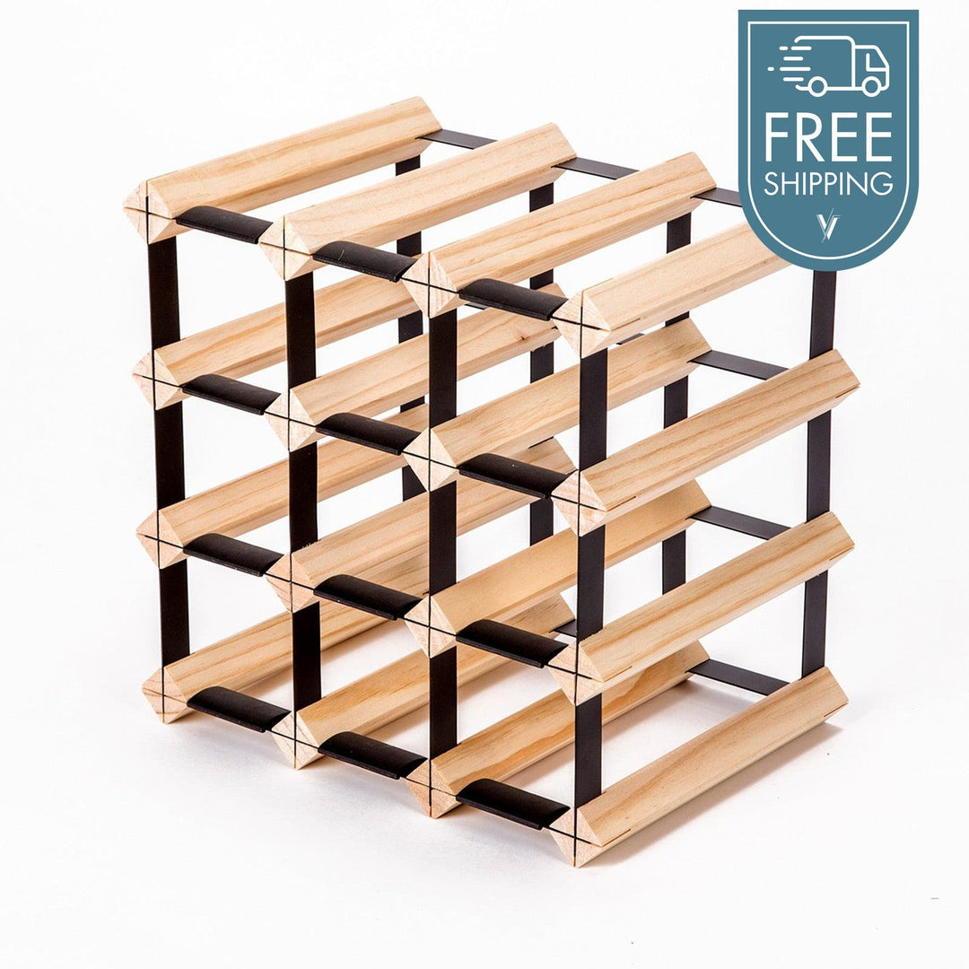 Timber Wine Rack - 12 Bottles-Vivify Co.