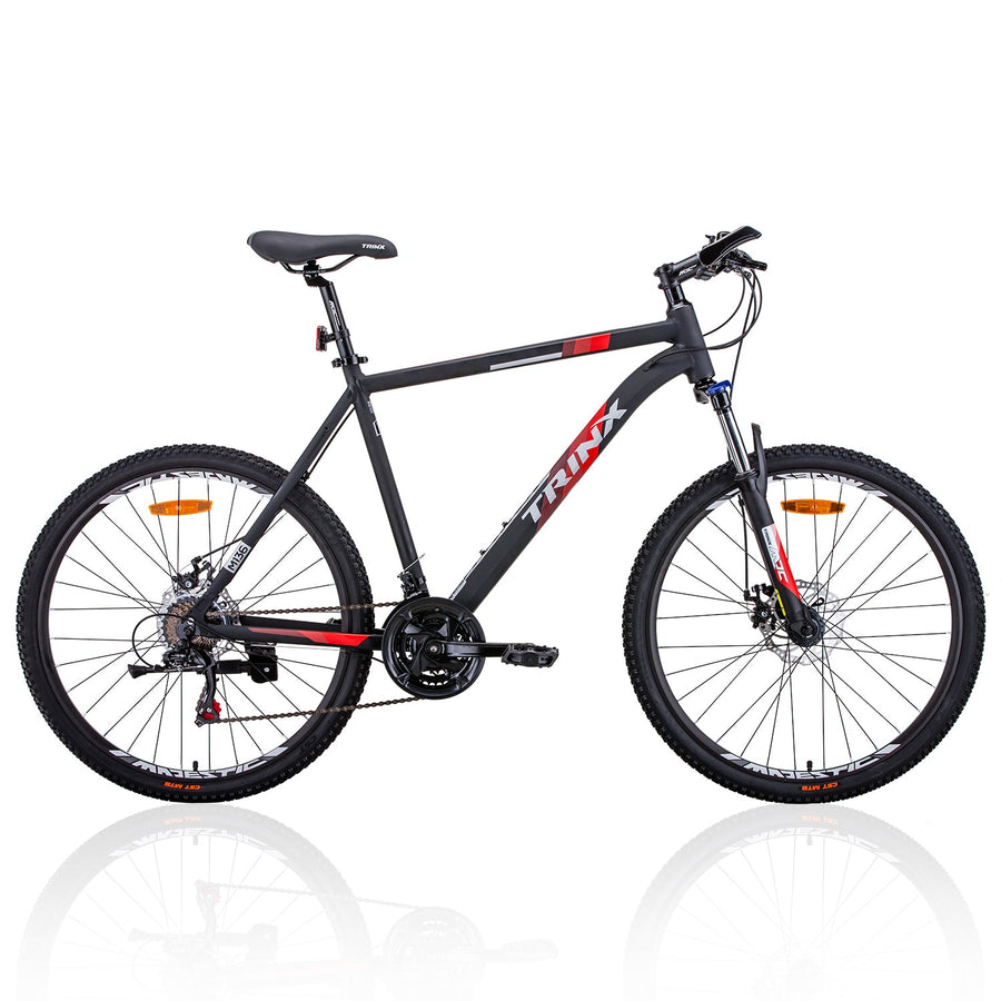 Trinx 26" Mountain Bike Shimano Gear 21-Speed 19" Frame - Matt Black/White/Red-Vivify Co.