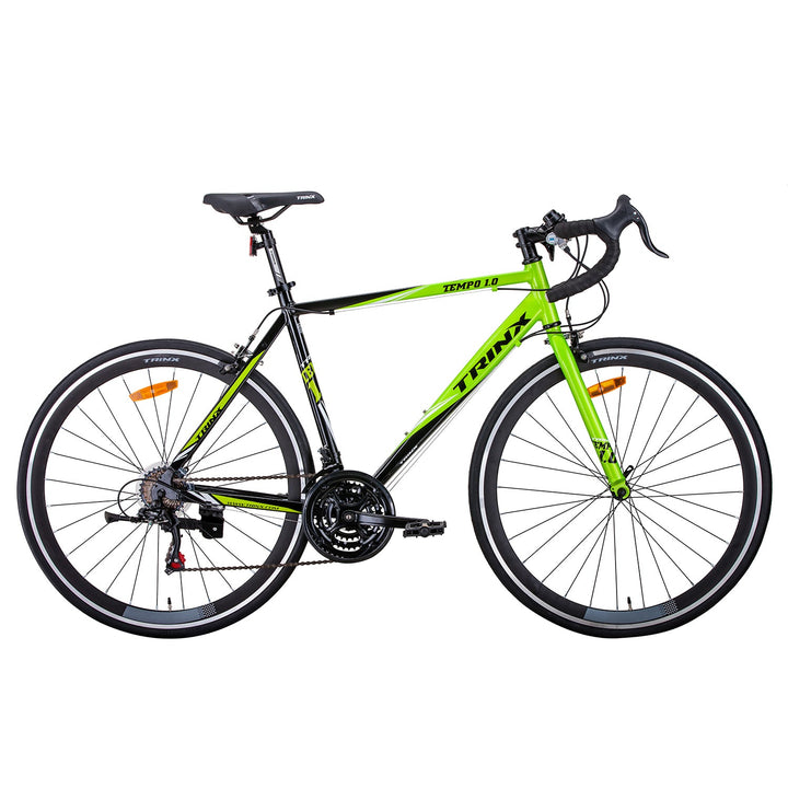 Trinx 700C Road Bike TEMPO1.0 Shimano 21 Speed Racing Bicycle 53cm Black/Green-Vivify Co.