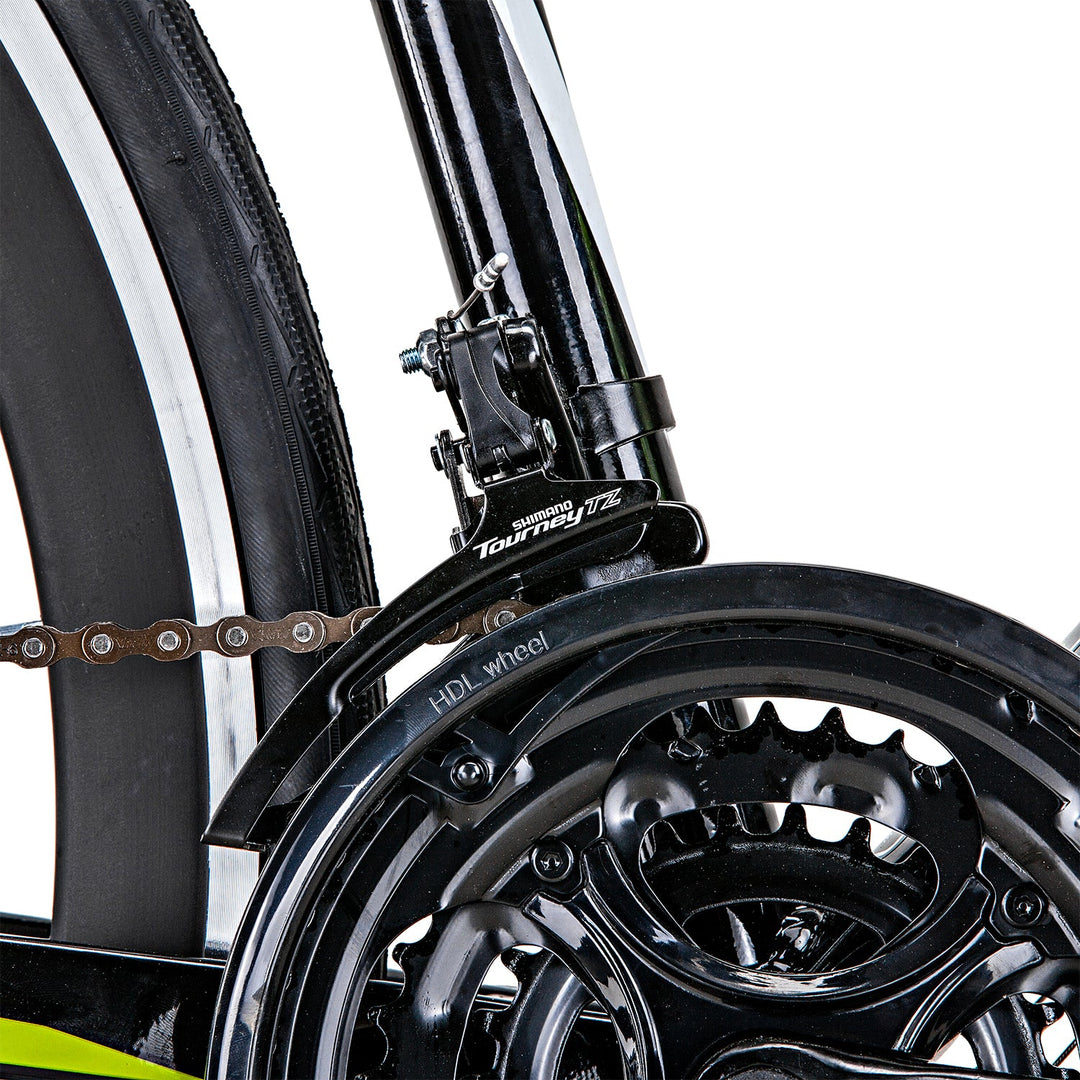 Trinx 700C Road Bike TEMPO1.0 Shimano 21 Speed Racing Bicycle 59cm Black/Green-Vivify Co.