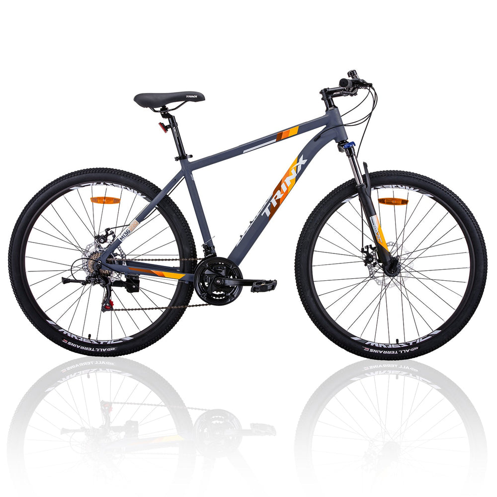 Trinx M136 Pro 29" Wheels 21 Speed Mountain Bike MTB 18"Frame - Matt Grey/Orange-Vivify Co.