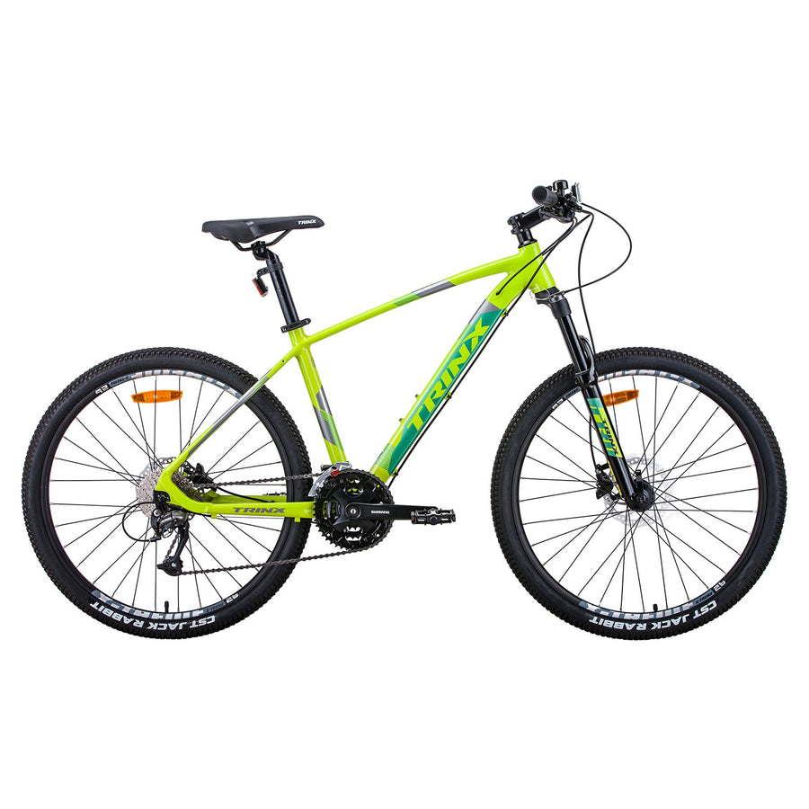 Trinx X1 MTB Mountain Bike Shimano Altus M370 27 Speed 17" Frame - Yellow/Grey/Green-Vivify Co.